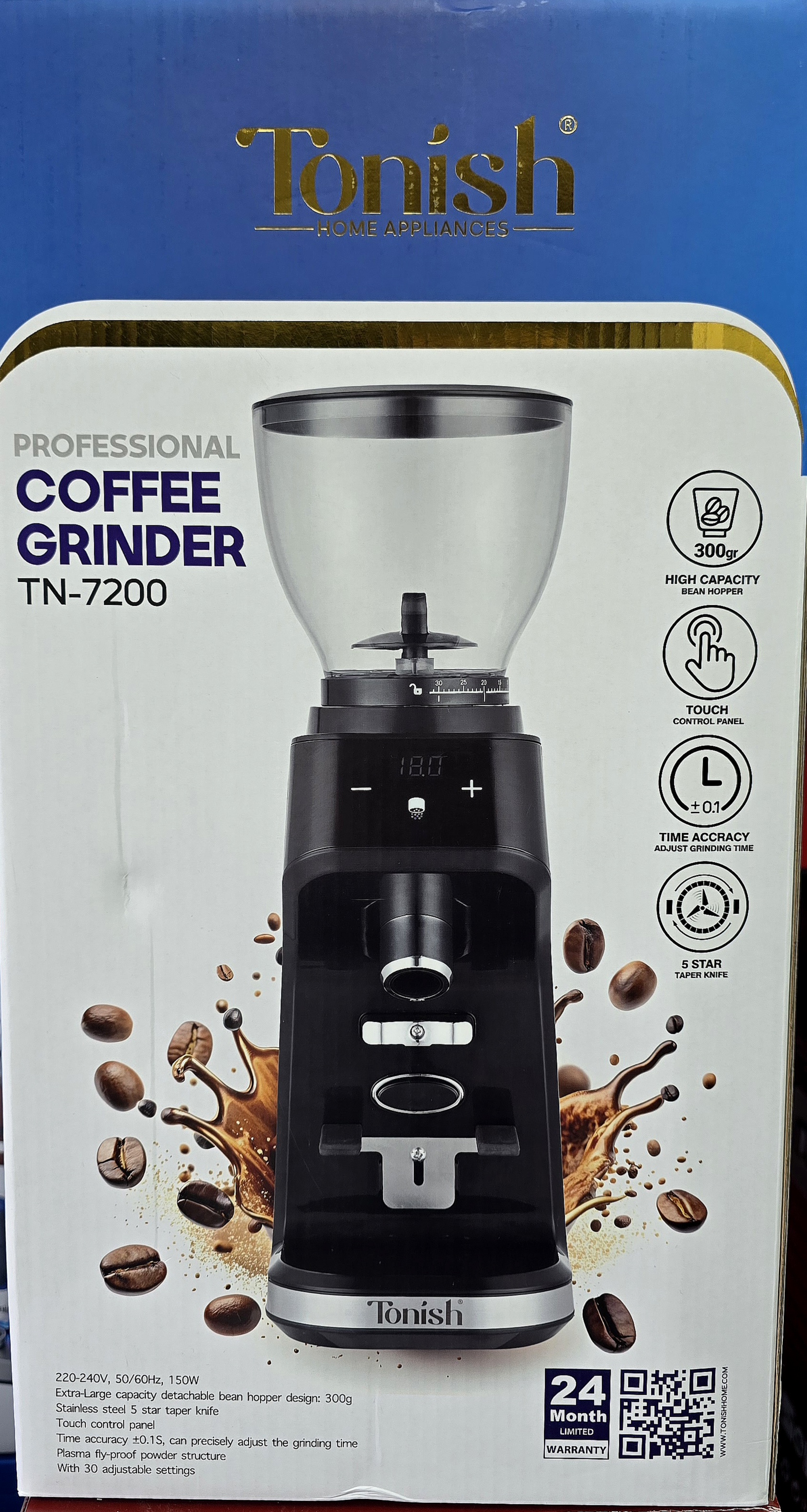 آسیاب قهوه حرفه ای کد 7200 تونیش