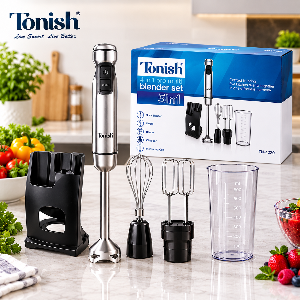 گوشتکوب برقی و همزن تونیش مدل TN-4220